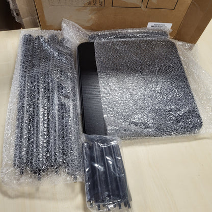245499 - YHEENLF Raft rrobash prej druri, 8 grepa, 3 lartësi të rregullueshme, 30x30x180 cm, e zezë