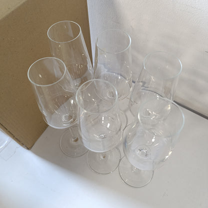 221880 - SHEF DHE SOMELIER - Koleksion i Veçantë - 6 Flauta Shampanje 23 cl - Prodhuar në Francë - Paketim i Përforcuar