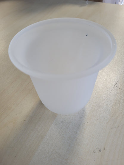 216201 - WENKO Mbajtëse furçash tualeti prej qelqi, e përshtatshme për furça deri në Ø 7.5 cm