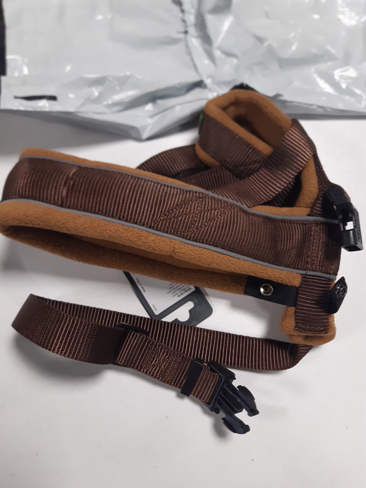 204429 - HUNTER RACING - Parzmore për qen, e mbushur butësisht, e rregullueshme me reflektim, ngjyra kafe/konjak, madhësia: L