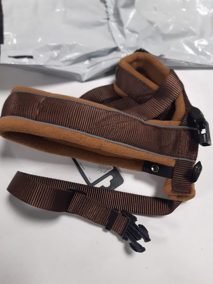 204429 - HUNTER RACING - Parzmore për qen, e mbushur butësisht, e rregullueshme me reflektim, ngjyra kafe/konjak, madhësia: L