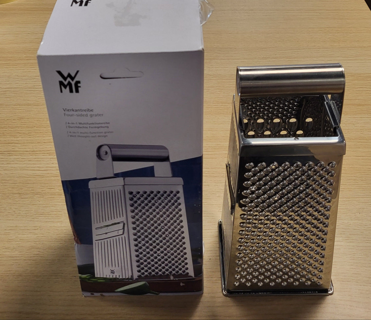 222231 - WMF GOURMET Rende katrore me 4 sipërfaqe grilimi, 8 x 24 cm, çelik inox Cromargan, e sigurt për lavastovilje