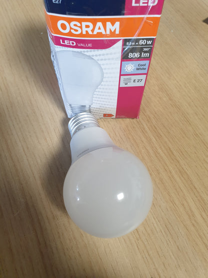 216909 - OSRAM Llambë LED Star Value Classic A60 për prizë E27, 806 lumen, e bardhë e ftohtë (4000K), zëvendësim për llambat inkandeshente 60W