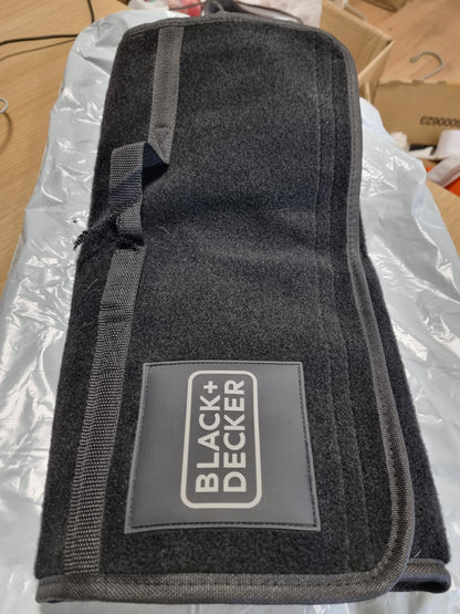 257199 - BLACK+DECKER Organizues Bagazhi 55 x 15 x 23 cm, me 1 ndarje të madhe dhe 2 xhepa, me zinxhir, e zezë