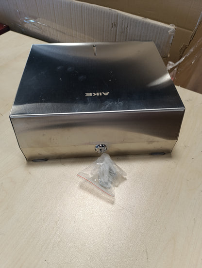 213623 - AIKE Dispenser letre prej çeliku inox, 250 fletë, i montuar në mur, për palosje H2 dhe Z/N, 27 x 10 cm