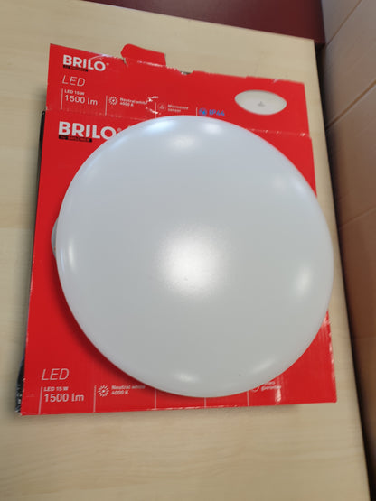 240587 - BRILONER - Dritë tavani LED me detektor lëvizjeje, sensor muzgu, 27.8 x 6.5 cm, e bardhë