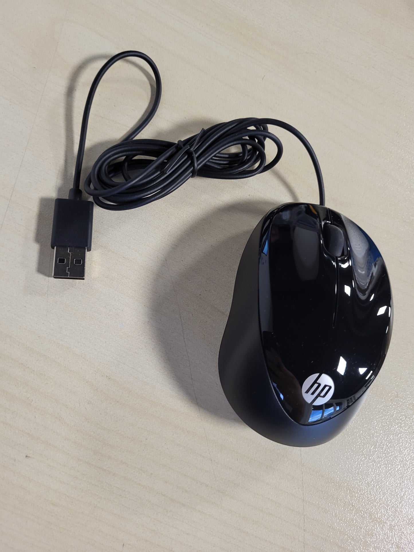 267389 - HP 1000 Maus me Tel, 1200 DPI, 2 Butona, Kabllo 1.5 m, Lidhje USB, i Zi