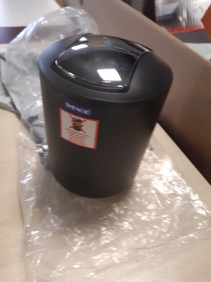 197855 - WENKO - Kosh Kozmetik Model Brasil S, Kapacitet 2 Litra, Kosh Mbeturinash për Banjë, Material Plastikë e Pathyeshme Pa BPA, Dimensione Ø 14 x 21 cm, i Zi