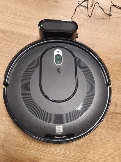 139030 - VEXILAR Robot Fshesë W7, me Pastrim Dyshemeje 5000Pa, Depozitë Elektrike Uji 3-në-1, Kompatibil me SIRI/APP/Alexa/IFTTT, Ngjyra e Zezë