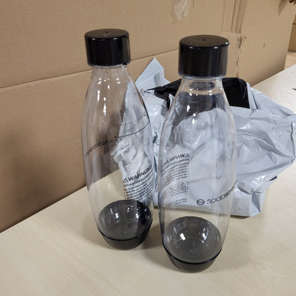 246764 - FUSE Shishe plastike 0.8L pa BPA, e zezë, e përshtatshme për lavastovilje, e pajtueshme me DUO, E-DUO, Terra, Pako me 2 copë