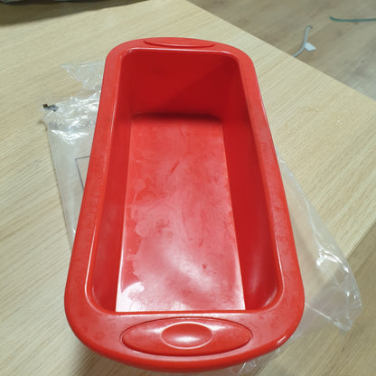 253298 - DR. OETKER Formë Torte prej Silikoni 24 x 10 x 7.5 cm, e Kuqe