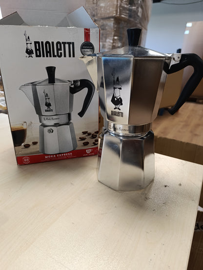 213236 - BIALETTI Makinë e famshme italiane për kafe ekspres, Moka me 12 filxhanë (670 ml), alumini