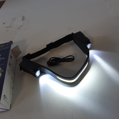 223949 - DIBONIUR Llambë koke LED ultra e fuqishme me 8 mënyra ndriçimi, e rikarikueshme, kënd i gjerë 340°, me sensor lëvizjeje, IPX4 e papërshkueshme nga uji