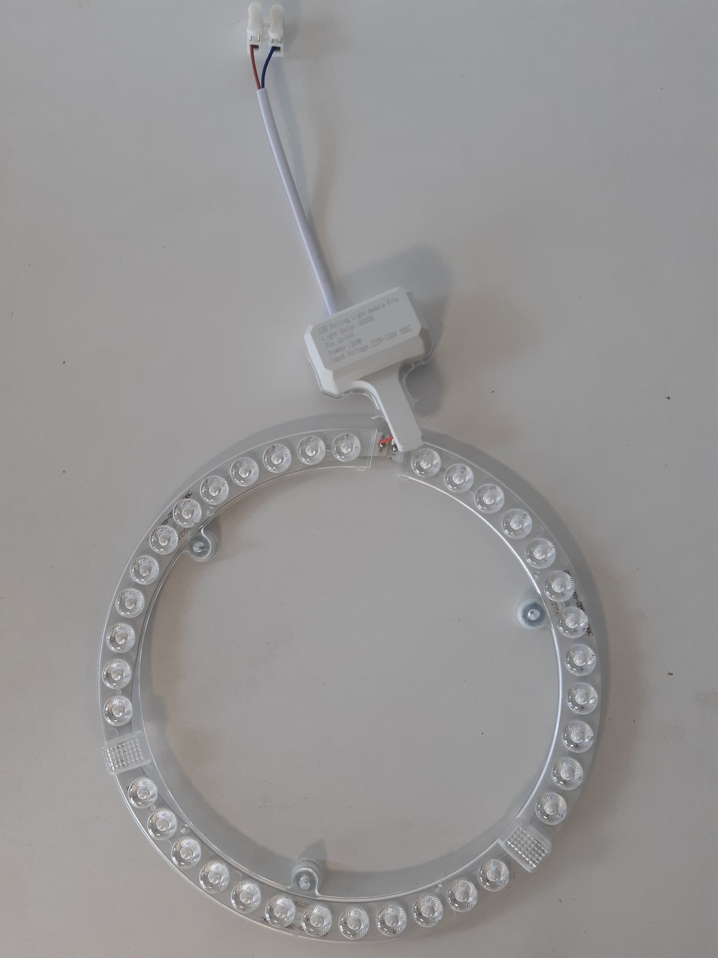 242245 - DORIGHT Moduli zëvendësues LED 36W i rrumbullakët, i bardhë neutral 4000K me magnet për burim drite neoni në tavan, i përshtatshëm për kornizën e tavanit prej hekuri 220V