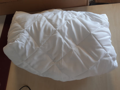 198549 - UTOPIA BEDDING Mbulesë Dysheku e Mbushur me Batanije, 150x200cm, Material Mikrofibër, me 4 Rripa Elastikë Deri në 38cm, e Bardhë