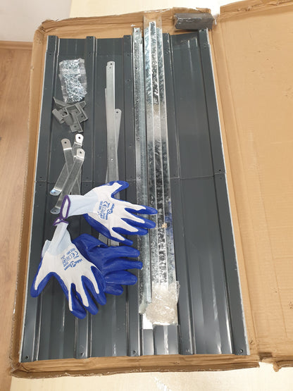 244449 - vidaXL Shtretër i Ngritur për Kopsht, Çelik i Galvanizuar 160x80x45, Gri