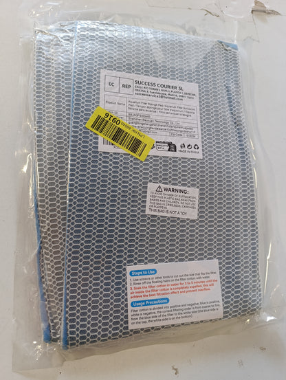 224832 - SFUNGJER PËR FILTRIM AKUARIUMI, lesh filtri me shkumë shumështresore (60 x 40 x 1.5 cm, 1 copë)