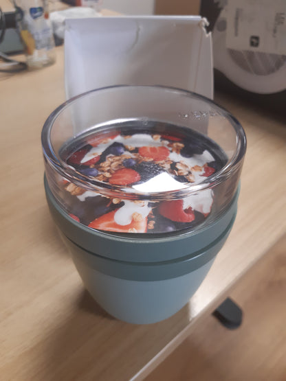 262917 - MEPAL Filxhan për musli dhe kos - ndarje për kos dhe musli - i përshtatshëm për frigorifer, mikrovalë dhe lavastovilje - kapacitet 500 ml + 200 ml - Nordic Sage