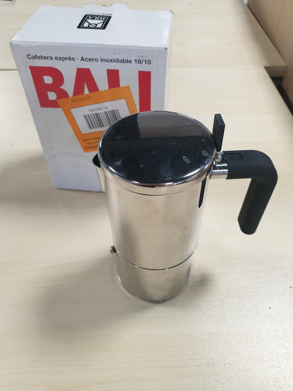 256206 - BRA - Bali, Makinë kafeje italiane, çelik inox 18/10, me induksion të plotë, për 4 gota, 8 cm