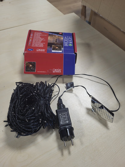 167665 - KONSTSMIDE Drita me Tela Micro LED, 120 Dioda Ngjyrë Qelibar, Transformator i Jashtëm 24V, Kabllo e Zezë - 3612-800