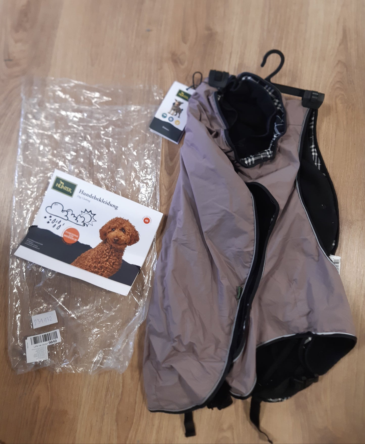 231132 - HUNTER Xhaketë për qen Uppsala, ngjyra: rozë antike, dizajn 2-në-1, rreshtim të brendshëm të lëvizshëm, rezistent ndaj ujit, tuba reflektues, bark i mbyllur, përshtatje optimale, madhësia: 60