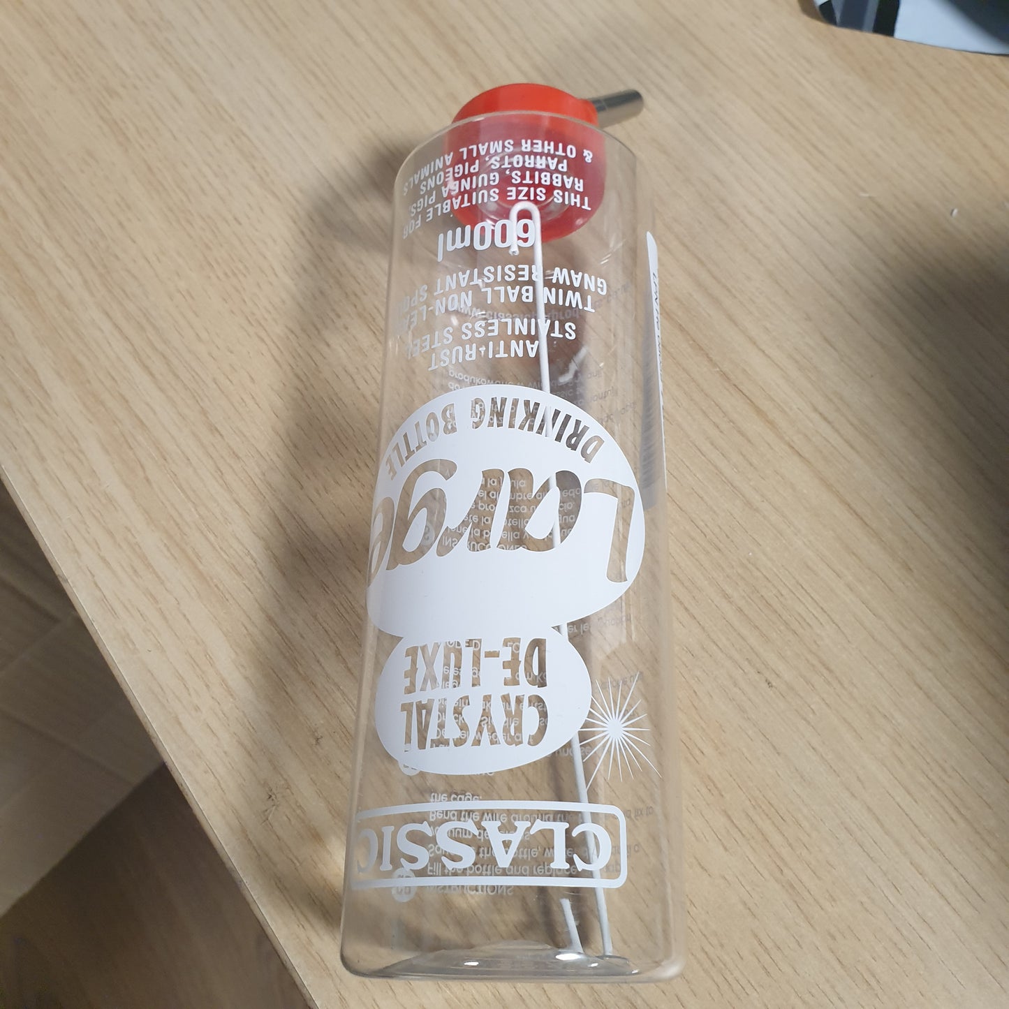 264159 - Kerbl - Shishe për Pije Rabbit Classic de Luxe për Hamsterë - Shishe për Pije Brejtësish 600 ml