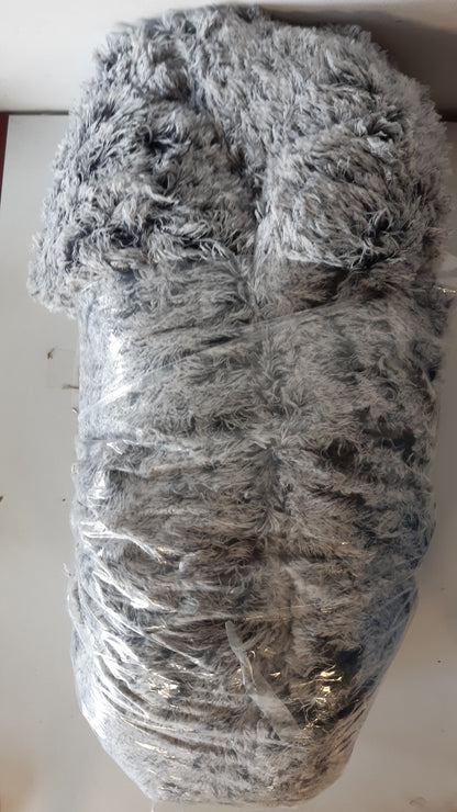 223499 - FEANDREA Krevat qensh, krevat me push për mace, jastëk petullash, i lahet, mbushje e lëvizshme në mes, pelush i gjatë, diametër 70 cm, gri ombré PGW039G01