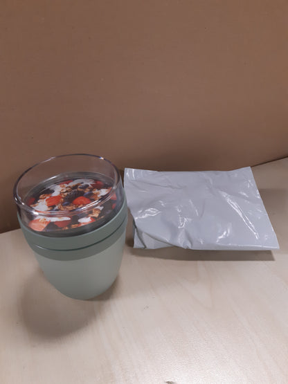 218575 - MEPAL Filxhan për Musli - Filxhan Praktik për Kos - Ndarje për Kos dhe Musli - 500 ml + 200 ml - I Përshtatshëm për Frigorifer, Mikrovalë dhe Lavastovilje - Nordic Sage