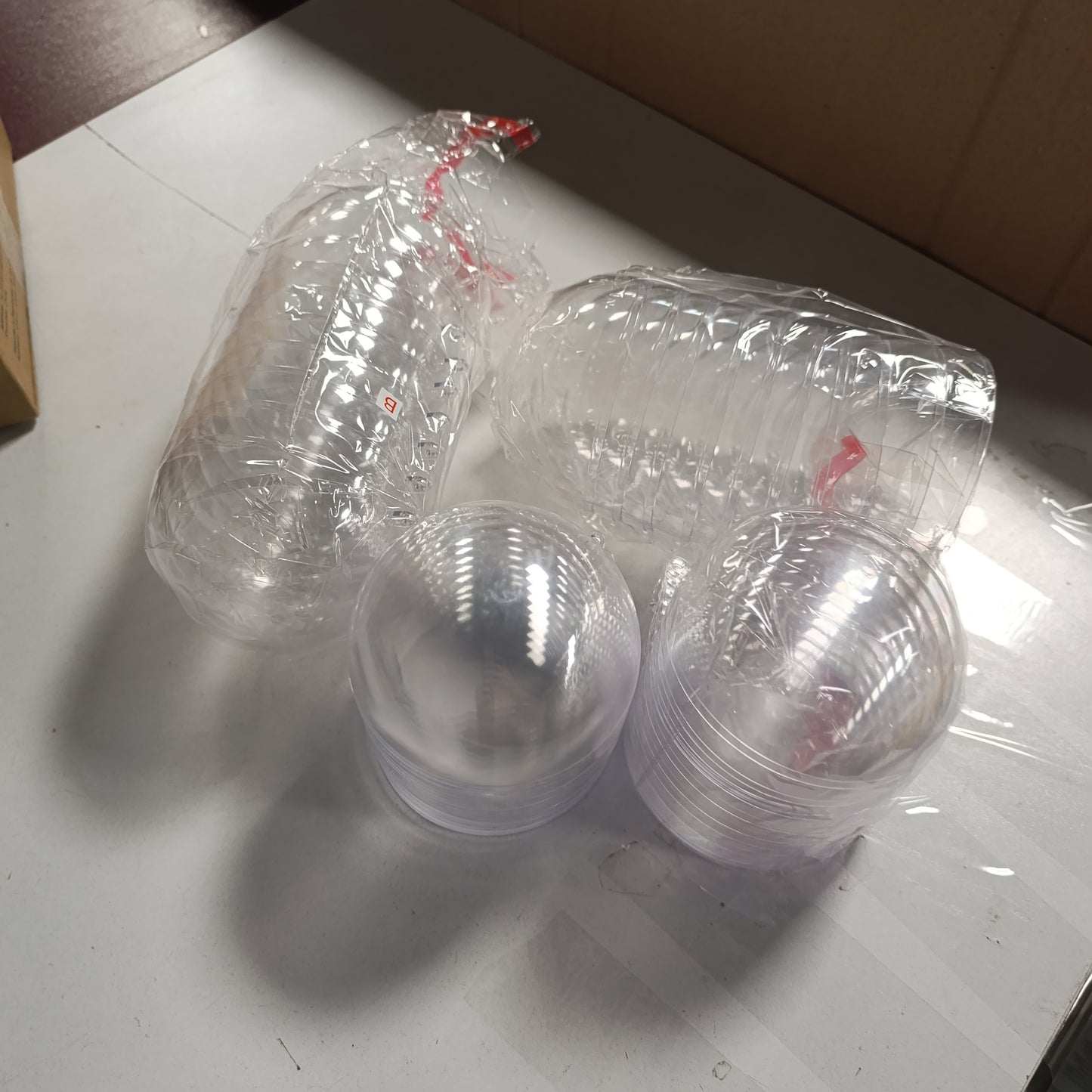 223398 - Topa Krishtlindjesh prej akriliku, 20 copë, Dekorim transparent, 10 cm