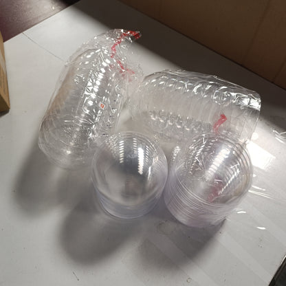 223398 - Topa Krishtlindjesh prej akriliku, 20 copë, Dekorim transparent, 10 cm