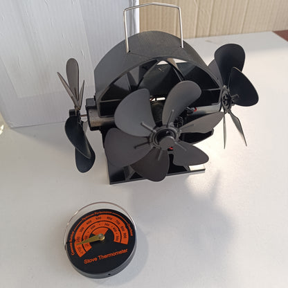 162371 - SUNICON Ventilator për Sobë, me Energji Nxehtësi, 3 Koka dhe 18 Tehe, me Lëkundje 270°, prej Alumini dhe Dorezë Mbulese Mbrojtëse