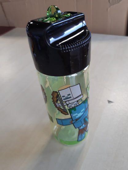216570 - MINECRAFT Shishe për Fëmijë 480 ml - Shishe uji plastike e fortë pa BPA dhe pa ftalat me pipë të integruar