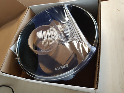 222070 - GiPP Tigan Jo-Ngjitës me Kapak, 30 cm, 5 L, Tigan Qeramik për Skuqje, Dorezë e Izoluar, I Përputhshëm me Induksionin, I Shëndetshëm dhe Jo-Toksik, Gri