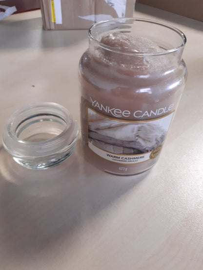 214181 - YANKEE CANDLE Qiri aromatik në një kavanoz qelqi (i madh) | Kashmiri i ngrohtë | Qiri me djegie deri në 150 orë
