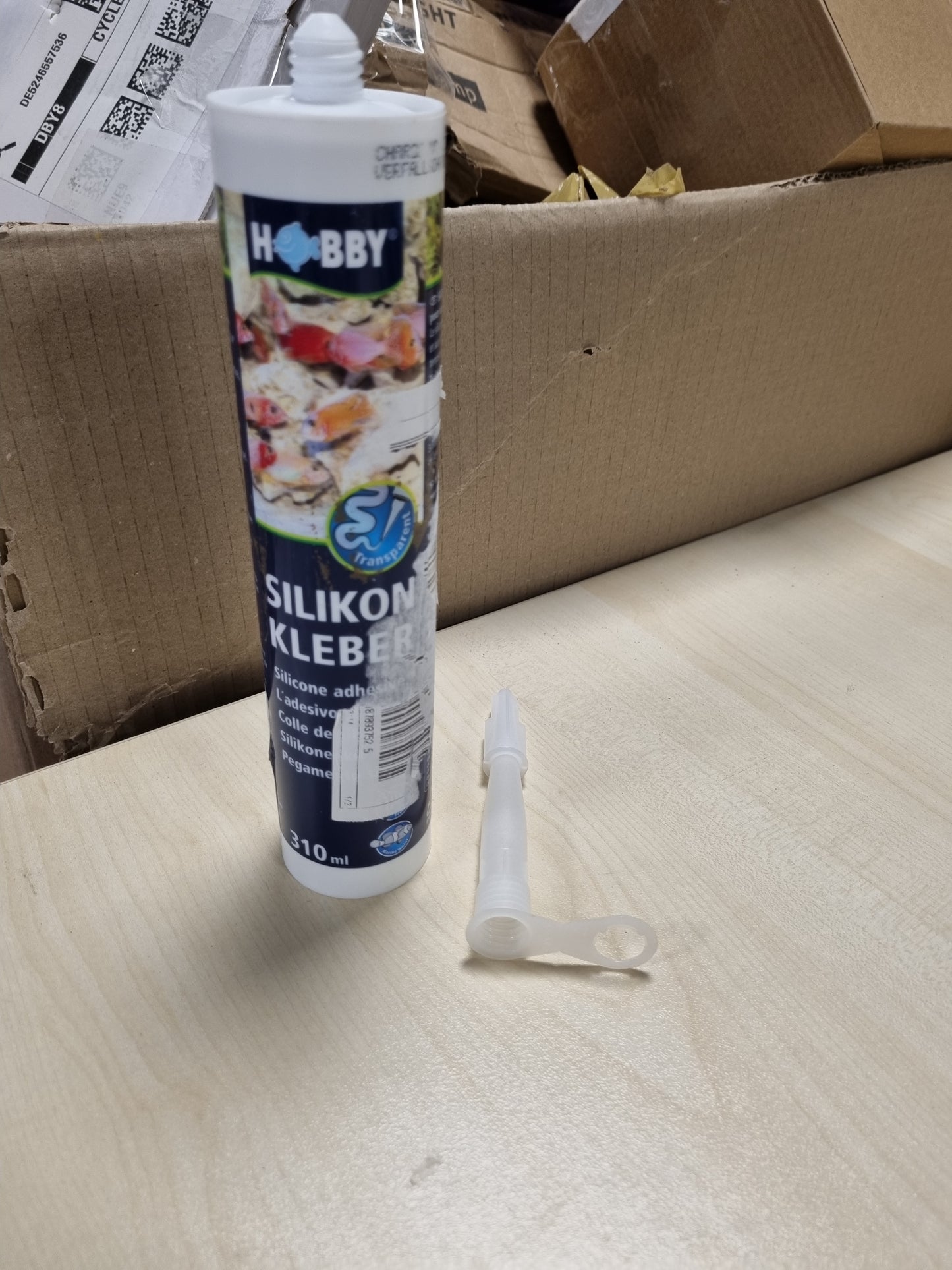 253511 - HOBBY Ngjitës Silikoni Aquaristics - Fishek 310 ml - Silikon Shumë Elastik për Akuariume - Rezistent ndaj Plakjes dhe Motit - Transparent
