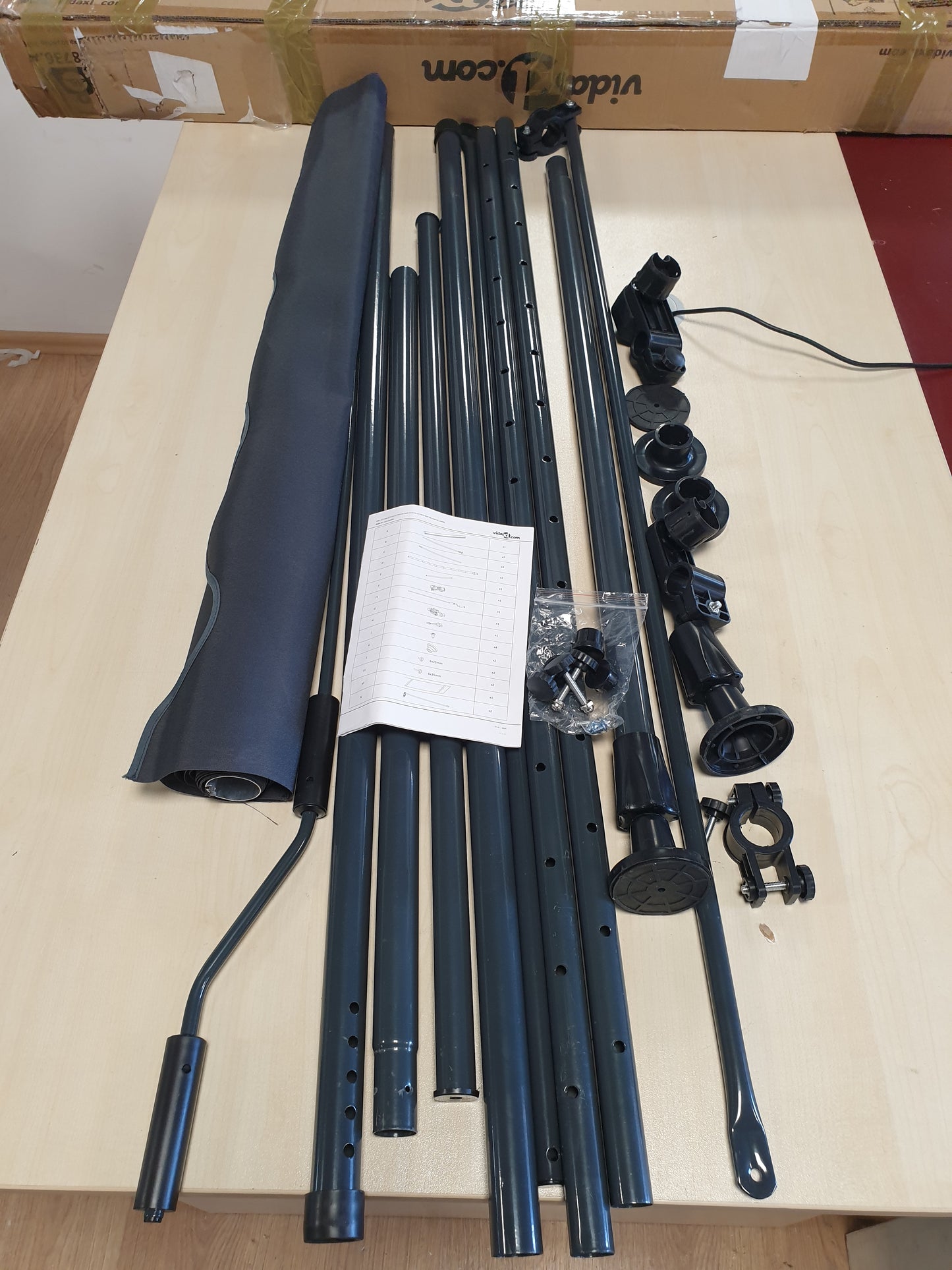 244593 - VIDA XL Tendë e Tërheqshme Antracit 100x150 cm Pëlhurë dhe Çelik