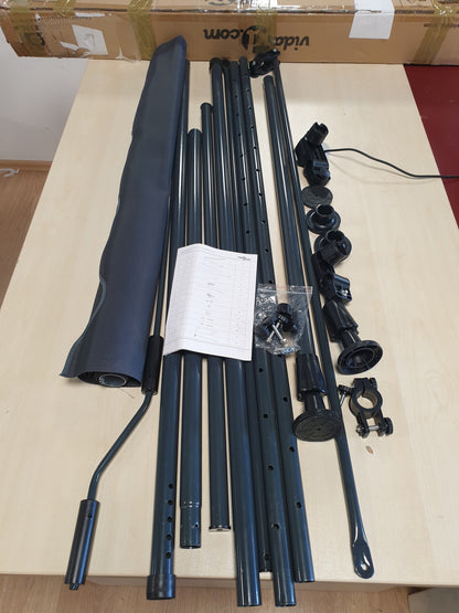 244593 - VIDA XL Tendë e Tërheqshme Antracit 100x150 cm Pëlhurë dhe Çelik