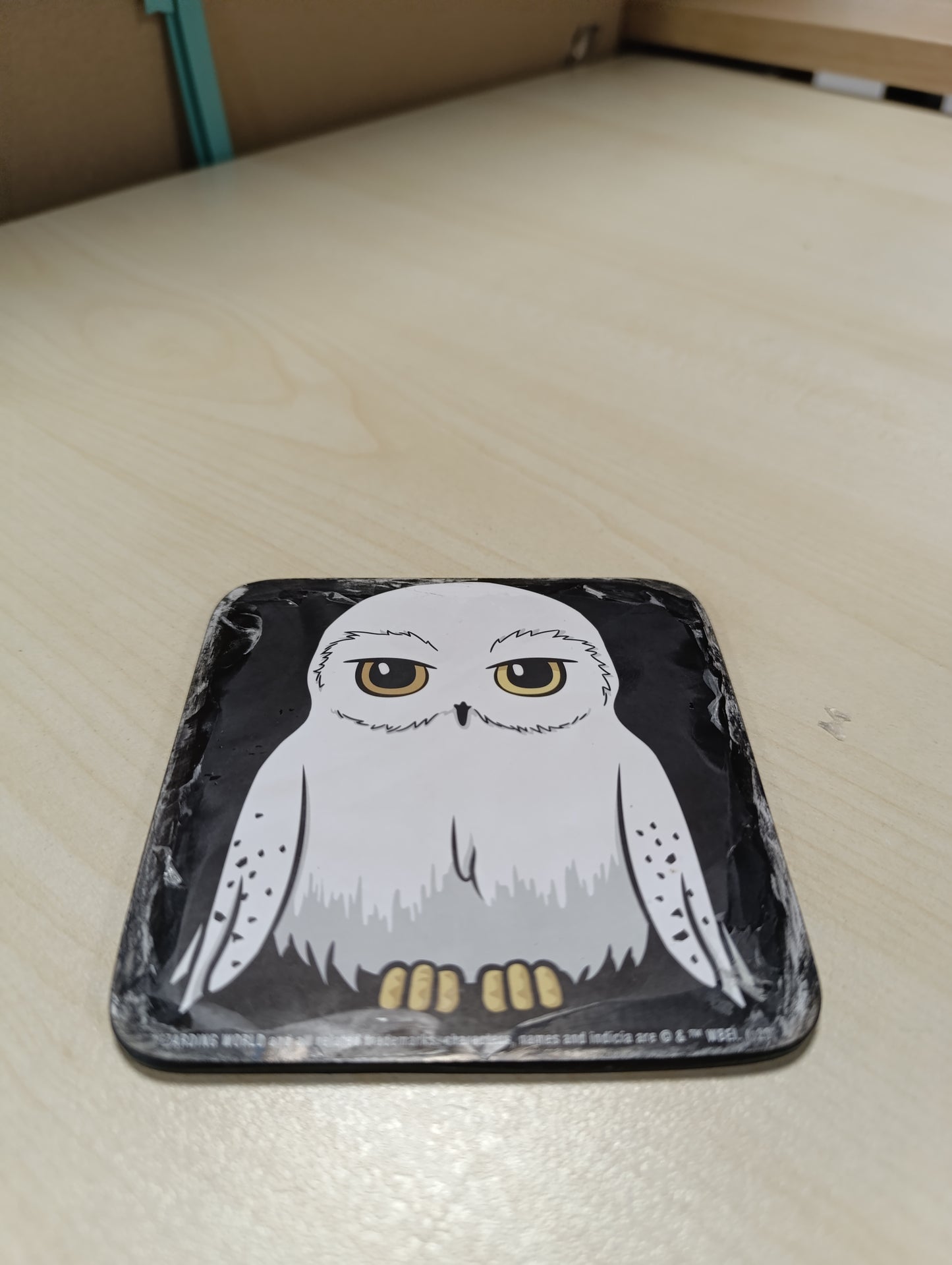 264198 - LOGOSHIRT® Harry Potter Buf Hedwig, Mbulesë për kosh, 10x10 cm, Printim i Qëndrueshëm