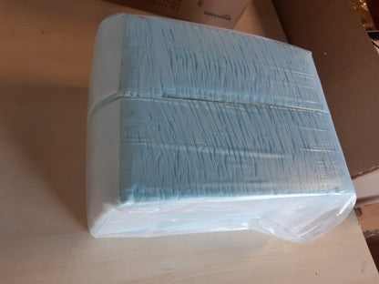 261720 - AMAZON BASICS Mbrojtëse stërvitjeje për qen dhe këlyshë, 5 shtresa, standarde, pako me 100 copë, blu/e bardhë