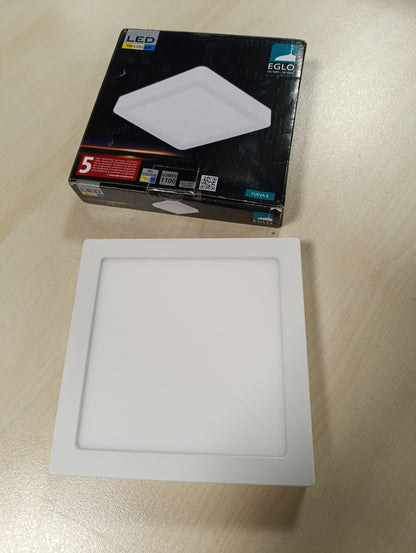 262205 - EGLO Llambë tavani LED Fueva 6, 15x15 cm, llambë katrore, plastike e bardhë, ndriçim ngrohtë dhe ftohtë