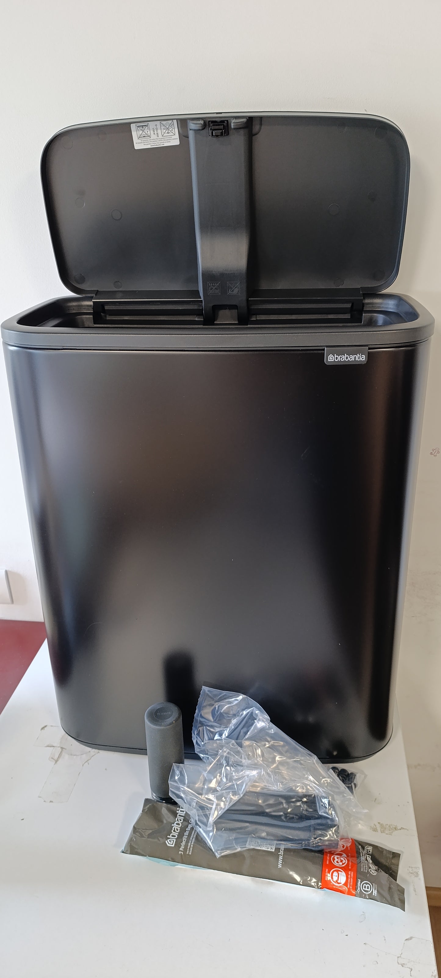 217030 - BRABANTIA - 130625 - Kosh Mbeturinash me Prekje, i Zi, 2 x 30 L