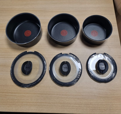 208072 - TEFAL Seti Gatimor Ingenio – 7 Pjesë, Tenxhere ne Madhësi 16/18/20cm, Kapakë Qelqi, Dorëzë E Lëvizshme, Jo për Përdorim në Induksion, Shtresë Jo-Ngjitëse, E Grumbullueshme, Prodhim Francez, E Lehtë për Instalim L1599602