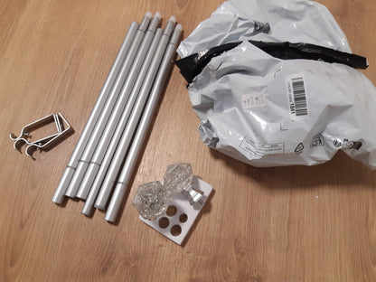 136266 - SHUFRA SHQIP Perdesh e zezë e rregullueshme 80-148cm me finiale diamanti transparent dhe mbajtëse, për dhomën e gjumit, dhomën e ndenjes, dhomën e ngrënies, kuzhinën