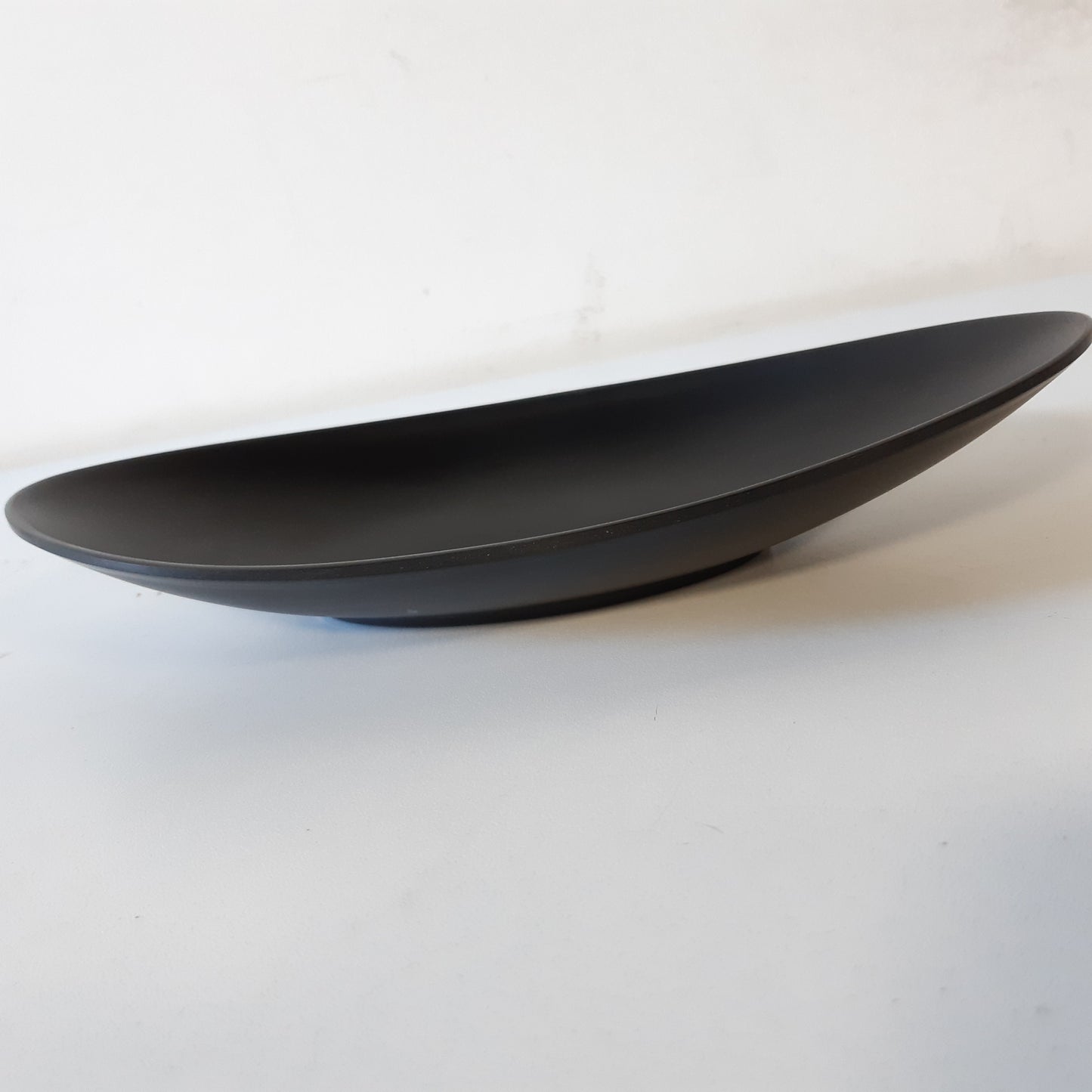 169149 - GYSRXS Tabaka Moderne për Bizhuteri ose Çelësa, prej Melamine të Zezë, Formë Ovale 25x13.5x3cm, Tabaka Dekorative Ideal për Ruajtjen e Monedhave, Ores ose Karameleve