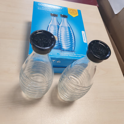262148 - SODASTREAM Karafe qelqi - Set me 2 të ripërdorshme; Karafe uji të sigurta për lavastovilje; Karafe me gaz 0.7 L; e përputhshme me Penguin dhe Crystal; Miqësore me mjedisin
