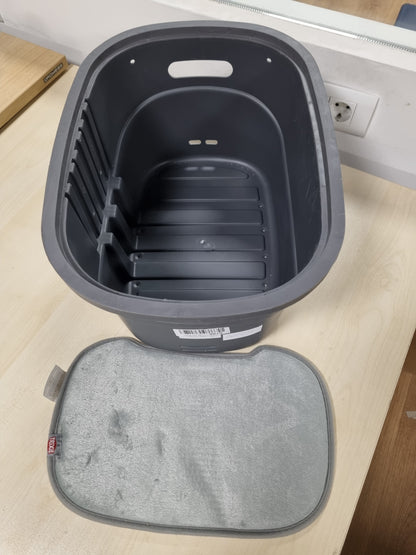 260691 - TRIXIE | Shportë biçikletash për qen, e montuar përpara, deri në 5 kg, 42 x 39 x 30 cm, për timon 22–32 mm, plastike dhe rrjete me mbyllëse me lirim të shpejtë - 13096