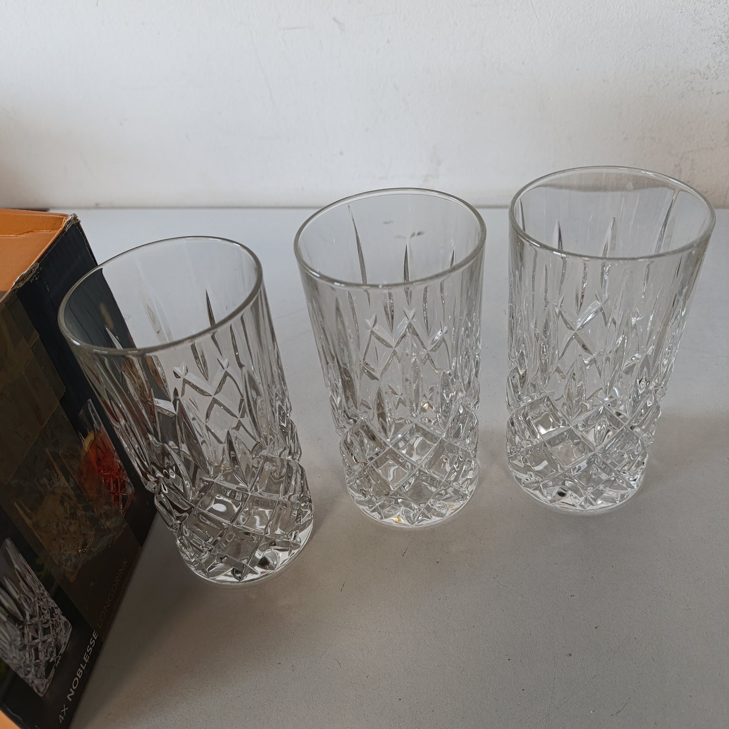 197318 - NACHTMANN Set i 3 gotave të gjata për pije, Noblesse 89208, prej kristali, kapacitet 395ml, të përshtatshme për larje në makinë larëse enësh