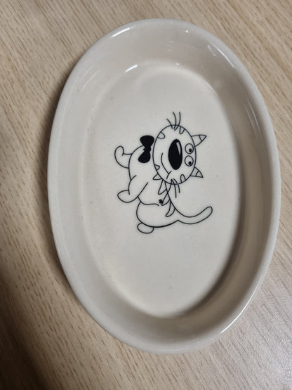 238973 - NOBBY TAS QERAMIK OVALE, KREM/BEZHË, 17 x 11 x 2.5 cm