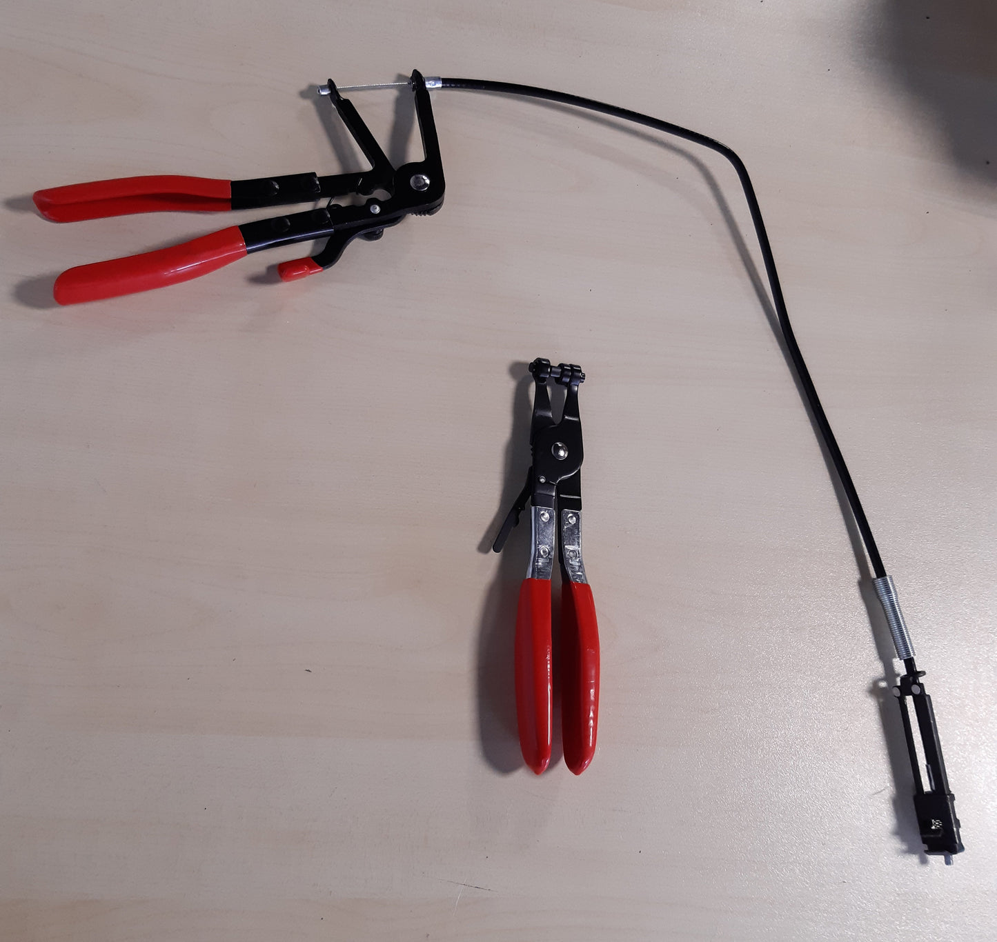 165247 - PEEVISAP Pincë për Kapëse Tubi me 2 Pjesë, Metalik, Set Pincash, Mjete Riparimi Automobili, Ngjyrë e Kuqe