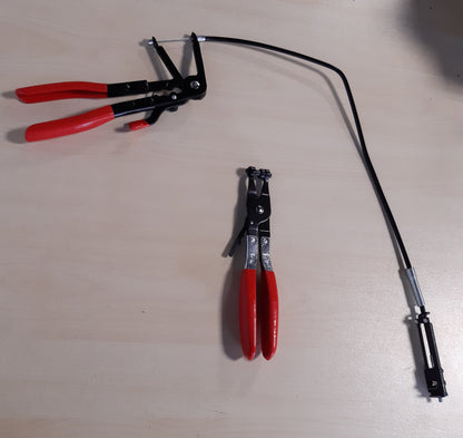 165247 - PEEVISAP Pincë për Kapëse Tubi me 2 Pjesë, Metalik, Set Pincash, Mjete Riparimi Automobili, Ngjyrë e Kuqe